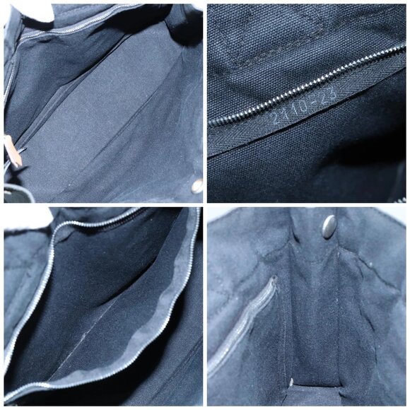 HERMES Fourre Tout PM Tote Bag Canvas Black Gray Auth 103394 - Picture 15 of 16